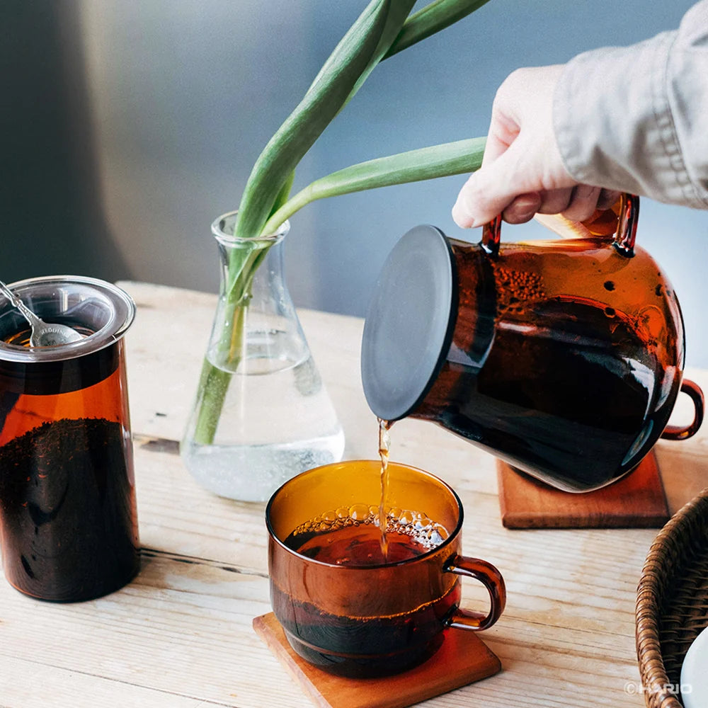 Hario V60 Tea & Coffee Glass Server (Amber) 600ml