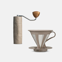 Load image into Gallery viewer, Comandante X25 Trailmaster Dune and Hario Cafe All Dripper BATON 02 Bundle
